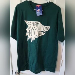 Green Champion 1919 NYC Logo Short Sleeve T-Shirt
